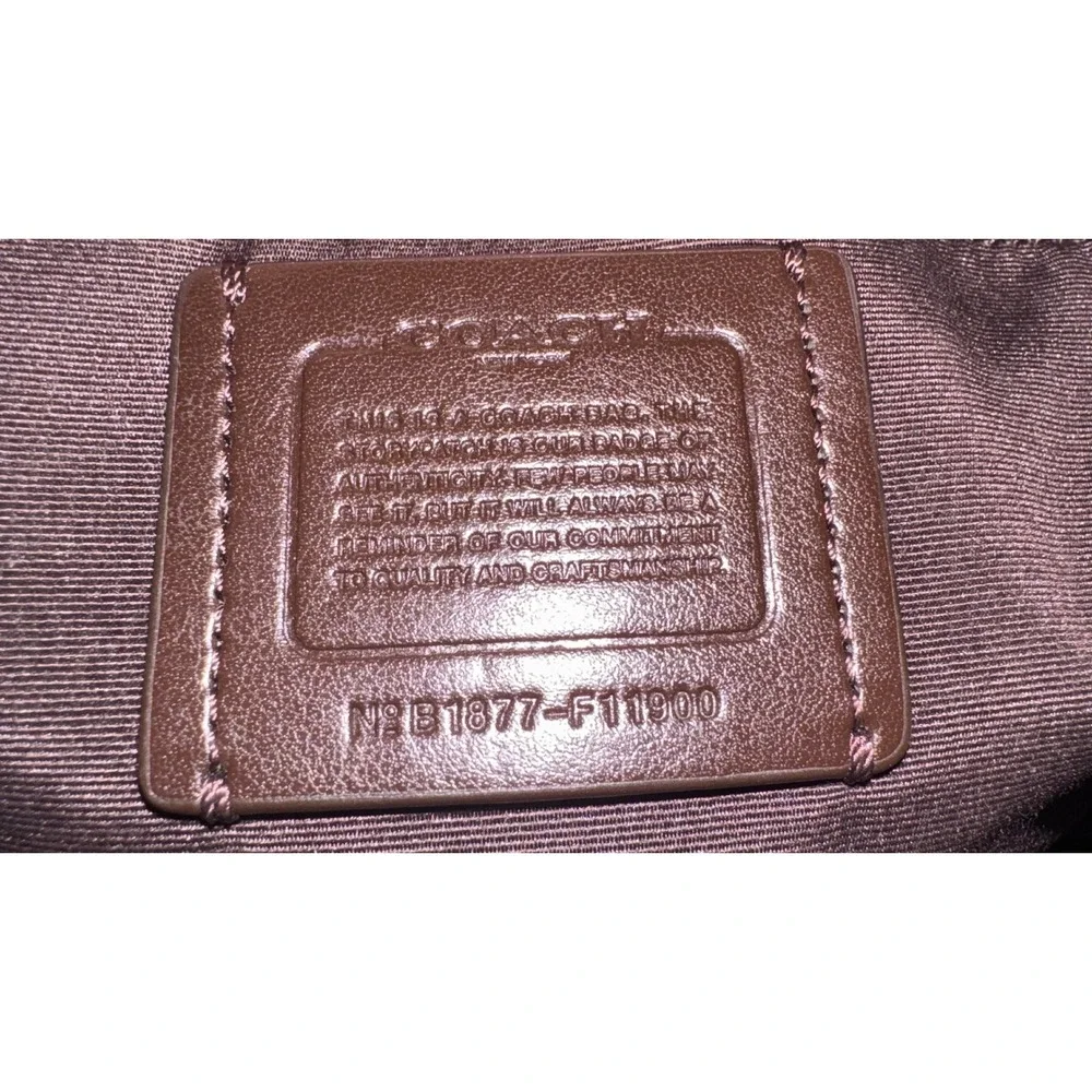 Coach Ava cross grain glitter leather zip top‎ EUC